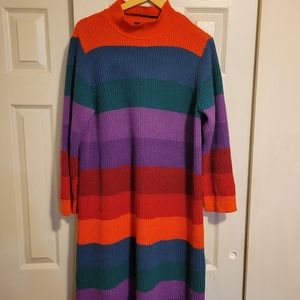 Cozy and bright sweater dress from Torrid